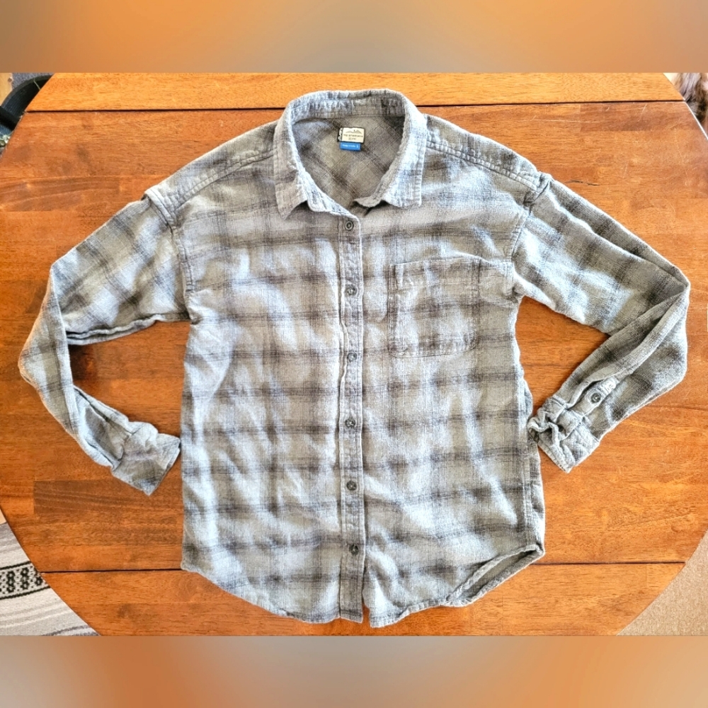Kavu Hanna flannel gray womens small S
